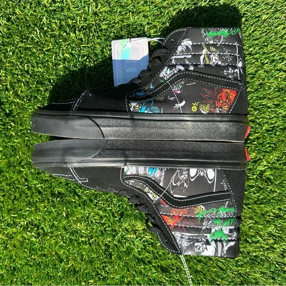 Vans X Disney 100th Villains Sk8Hi Shoes Men's Size 7.5 Womens 9 Black Sneakers - Picture 4 of 15